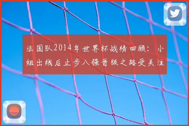 法国队2014年世界杯战绩回顾：小组出线后止步八强晋级之路受关注